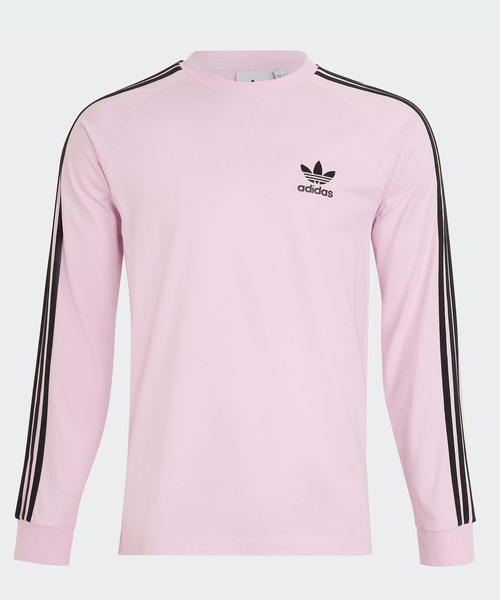 45R ピンクのストライプ 長袖Tシャツ ADIDAS | アディカラー クラシックス スリーストライプス 長袖Tシャツ