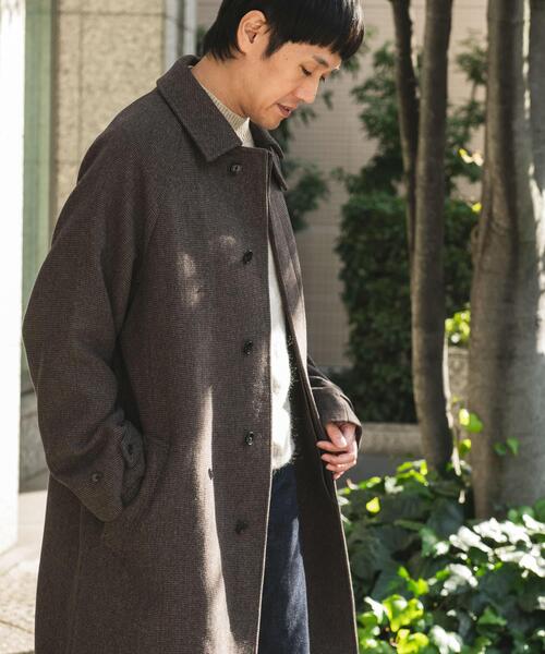 URBAN RESEARCH DOORS | ウールメルトンステンカラーコート - Buyee