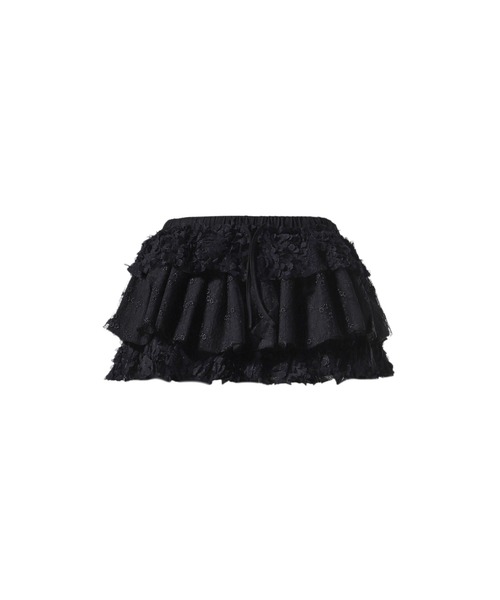 GLOWNY スカート MUSINSA公式 | GLOWNY RODEO TIERED RUFFLE SKIRT (NAVY)