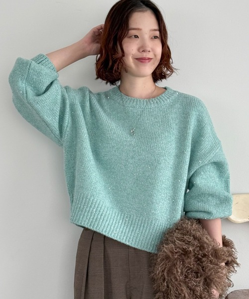 DOUX ARCHIVES　スパンコールショートニットプルオーバー DOUX ARCHIVES｜スパンコールショートニットプルオーバー | Rakuten