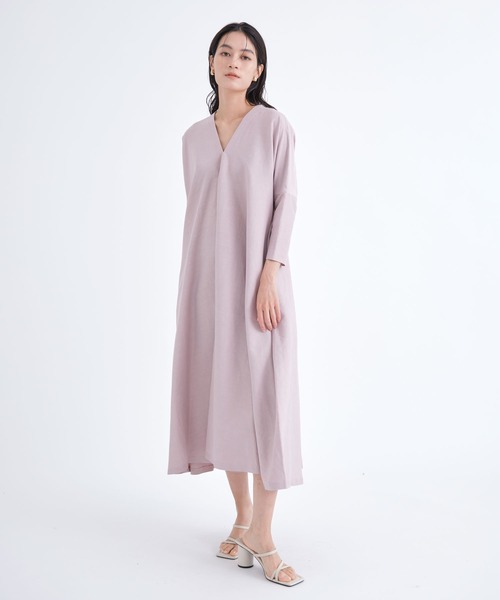 ATON | 【ATON/エイトン】LIGHT HEMP DRAPED DRESS/ライトヘンプ