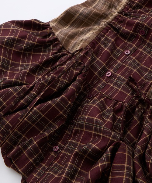 RUMNEL: | チェックバルーンミニワンピース / check balloon mini one