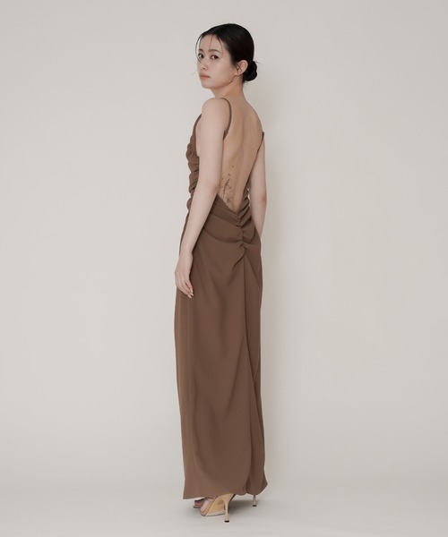 KINO THE KEI 紐アレンジ キャミソール ワンピース アイボリー