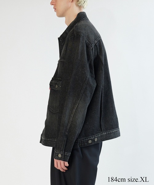 美品 Levi’s x BIOTOP 24SS TYPE 2 TRUCKER M Levi's(R)| BIOTOP】 TYPE 2 TRUCKER BLK EX（デニムジャケット