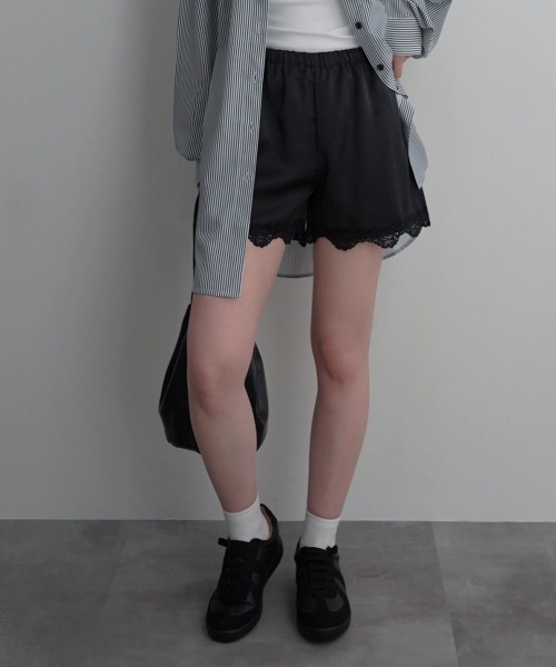 RASHIK | 【Rashik】サテンレースショートパンツ - Buyee, an Online