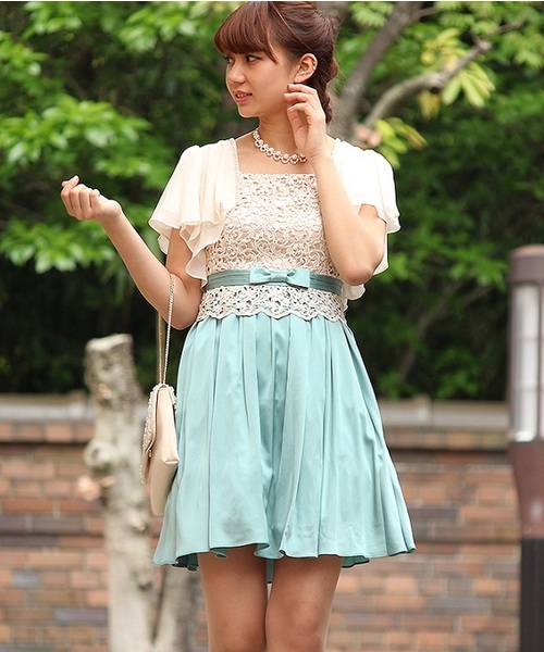 Trudea パニエ付きサテン レースバイカラーワンピースドレス Buyee An Online Proxy Shopping Service Shop At Zozotown Bot Online