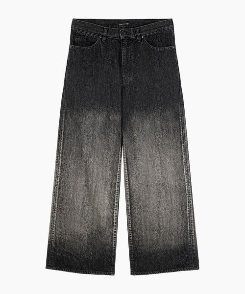 LAD MUSICIAN | 11.5oz GRADATION DENIM WIDE STRAIGHT PANTS - Buyee 