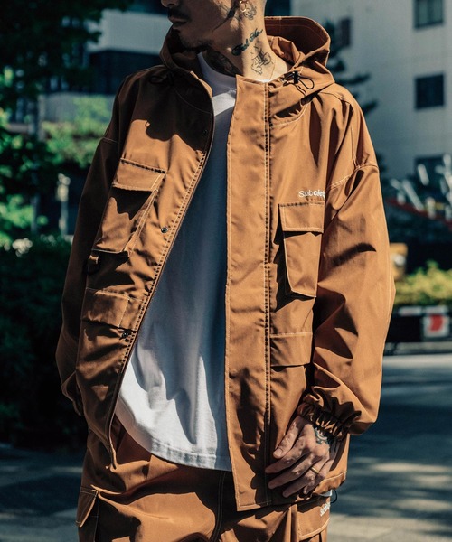 Subciety ブラウン ナイロンジャケットセットアップ Subciety ブラウン ナイロンジャケットセットアップ Subciety