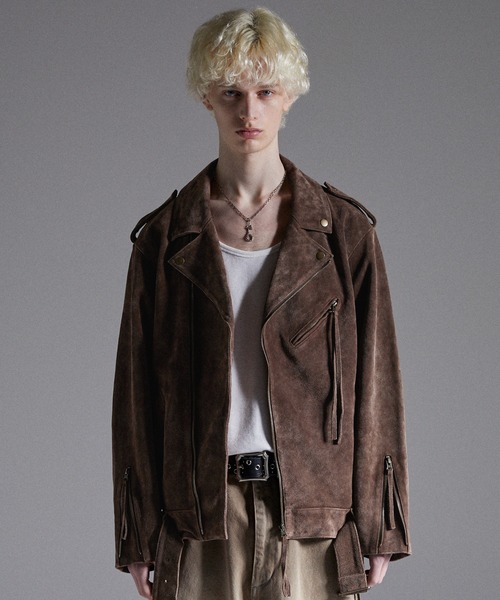 【GRANCY】ディストレストスウェードライダースジャケット GRANCY | 【GRANCY】Distressed Suede Rider's Jacket / ディスト