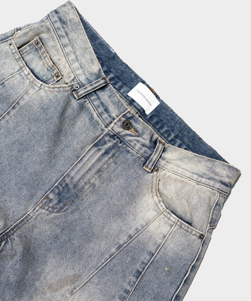 CAMPHOR WOOD | SIDE SEAM SEMI-FLARE SLUB JEANS / サイドシーム
