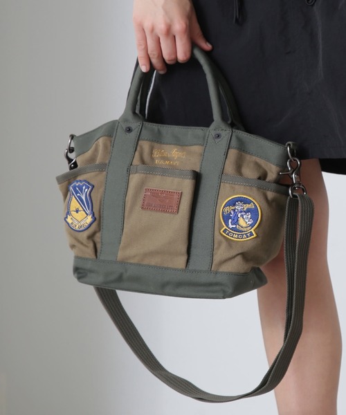 RRL - 早い ブラックキャット ダブルフラッグ13 ショルダーバッグ 