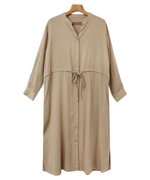 And Me とろみレーヨン長袖スキッパーシャツワンピース Buyee An Online Proxy Shopping Service Shop At Zozotown Bot Online