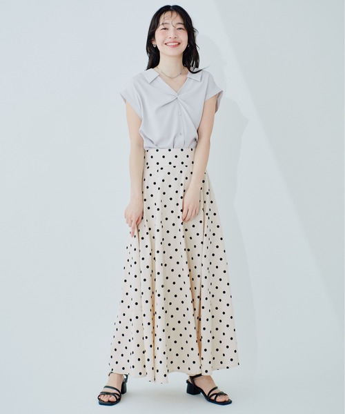 MAISON SPECIAL | Dot Frill Midi-length Skirt / ドットフリルミモレ