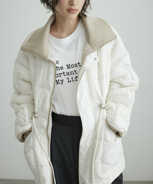 【FRAMeWORK】2WAY キルティングブルゾン ホワイト FRAMeWORK】2WAY キルティングブルゾン ホワイト