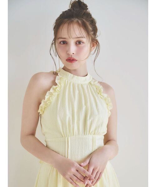 DAZZLIN | アメスリフリルシェイプワンピース - Buyee, an