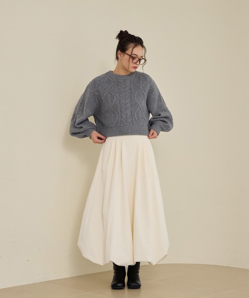 OLUN | short cable knit/ショートケーブルニット - Buyee, an Online