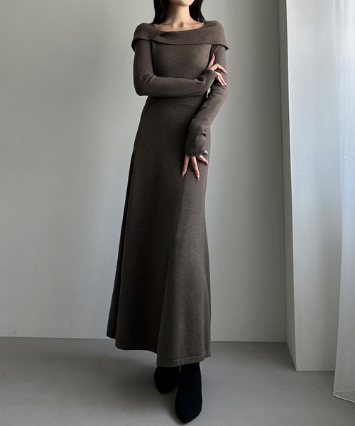 STUDIOUS | 【STUDIOUS/ステュディオス】Sheer Shoulder Dress/シアー