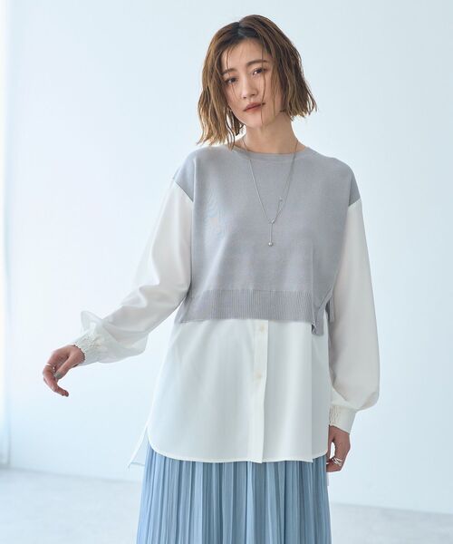 Editt by YECCA VECCA リブMIXデザインブルゾンEditt by YECCA VECCA