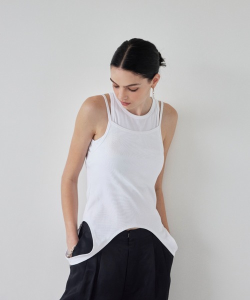 ALEXIA STAM | Layered Tank Top /パッドinレイヤードタンクトップ 