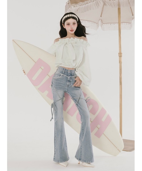 DARICH | ピコレースハイウエストフレアデニム - Buyee, an Online