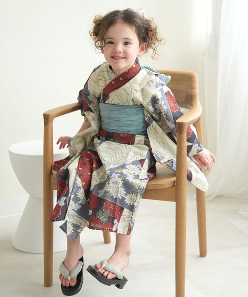 utatane 七五三男の子被布ペイズリーブルー