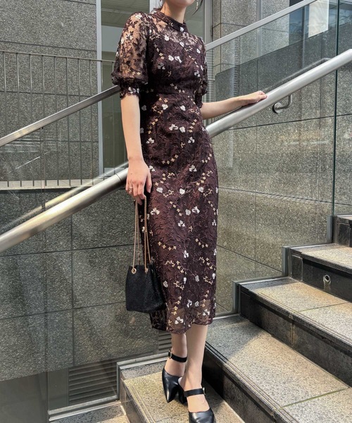 aity オケージョンドレス 二次会ドレス アイティ aity アンティーク刺繍レースドレス 結婚式 パーティー