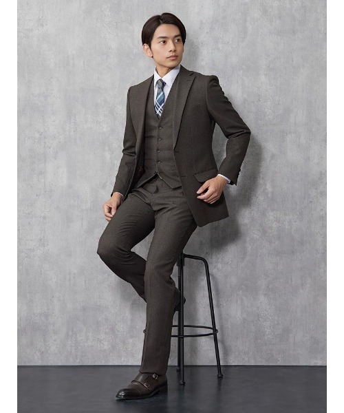 【美品】スーツセレクト 3ピース 4S セットアップ 洗える ネイビー Y5 セール】4S ウォッシャブル スリーピーススーツ（オールシーズン