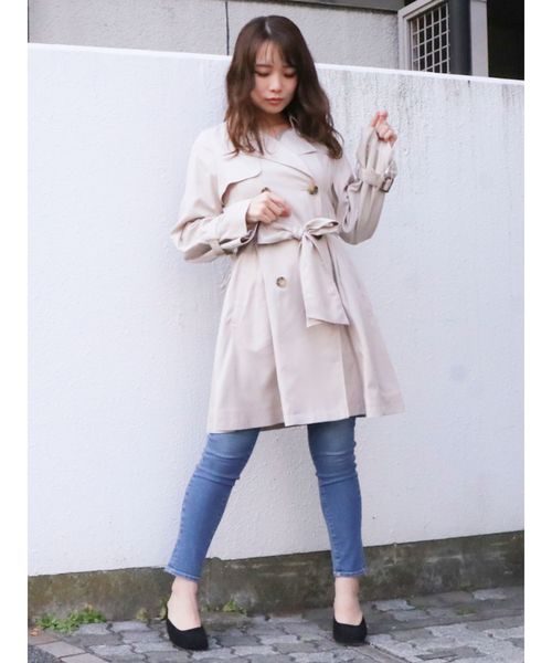 DAZZLIN  ワンピースライクトレンチコート【スプリングコート 