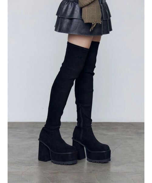 EMODA | スクエアフィットロングブーツ - Buyee, an Online