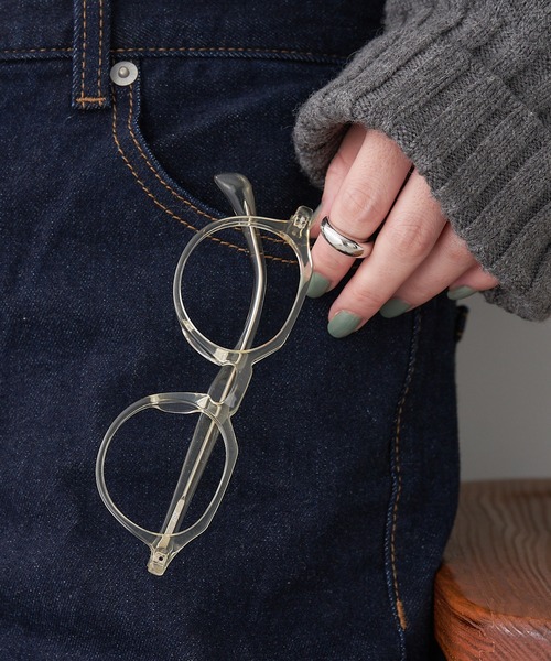 ブラックボストン型ファッションメガネ Zoff ボストン型 メガネ プラスチックフレーム ビッグシェイプ