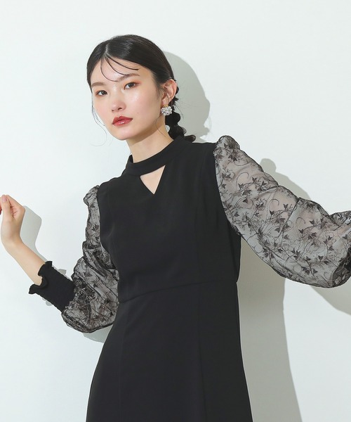 KANA | 刺繍 シアー トライアングルデザイン エンブロイダリー