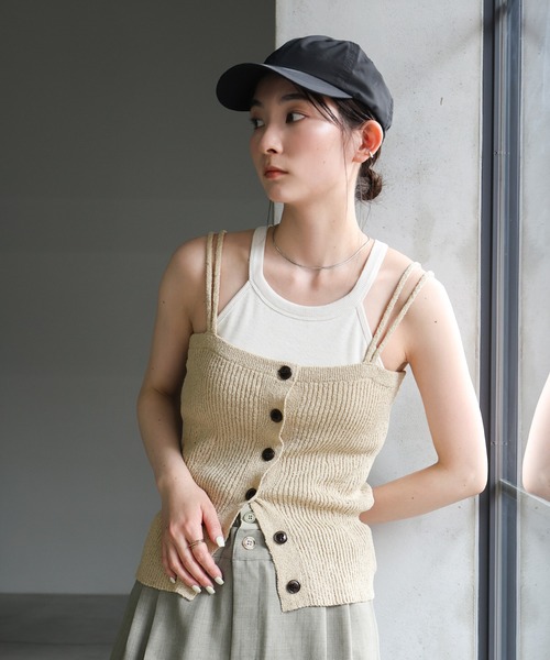 SELECT MOCA | ダブルストラップサマーニットビスチェ - Buyee, an