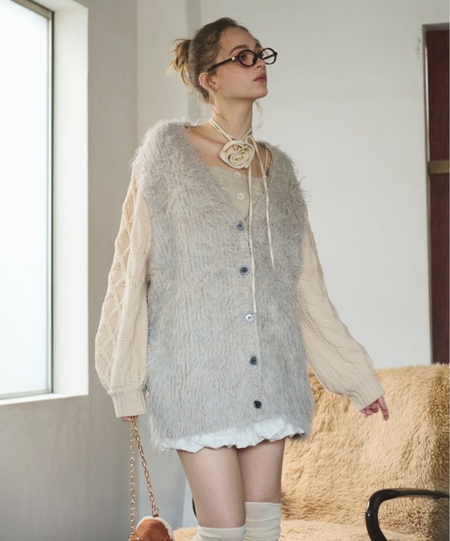 loin nuit sheer collar knit / シアーカラーニット loin nuit ニット