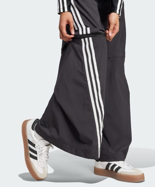 美品　adidas ADILENIUM オーバーサイズトラックパンツ2WAY レディース Adilenium オーバーサイズ トラックパンツ ブルー