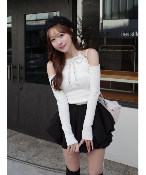 DARICH | リボンビジューアメスリニットトップス - Buyee, an Online