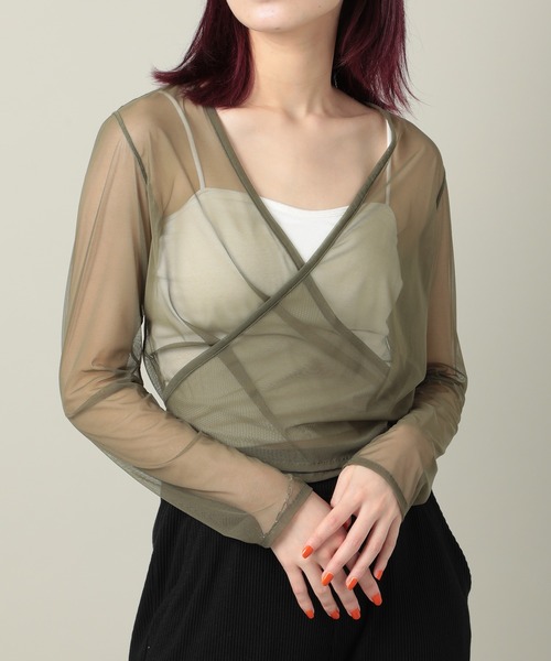 SIMONE WILD | 【simone wild】NET WRAP BLOUSE - Buyee, an Online