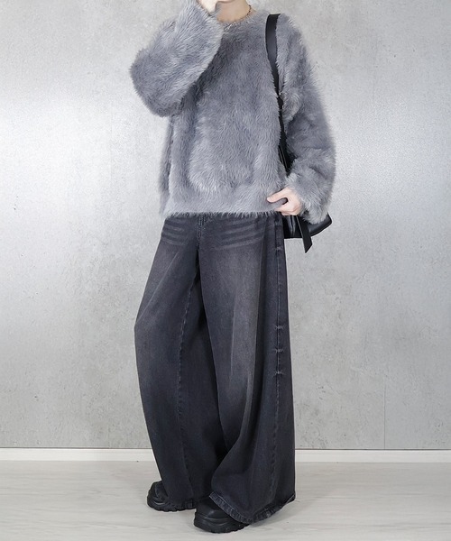 LOOSE/ルース | プラッシュシャギーニット/グラデーション/ボーダー