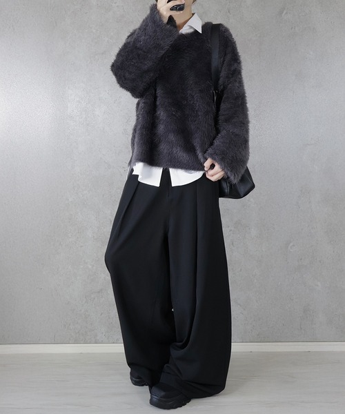 LOOSE/ルース | プラッシュシャギーニット/グラデーション/ボーダー