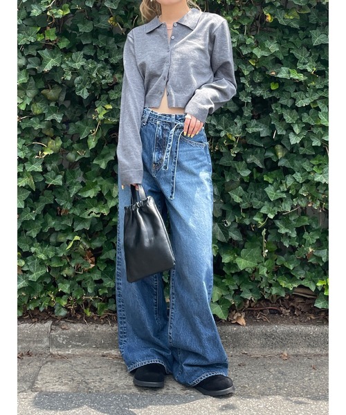 UNGRID | 【百田夏菜子コラボ】レースコンビルーズデニム - Buyee, an