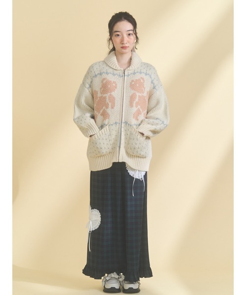 新品未開封品【merry jenny】 bear cowichan knit merry jenny（メリージェニー） カーディガン bear cowichan knit