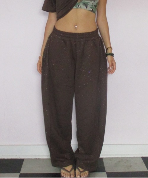 パンツ HTH Glitter Heart Logo sweat pants HTH glitter heart logo sweat pants