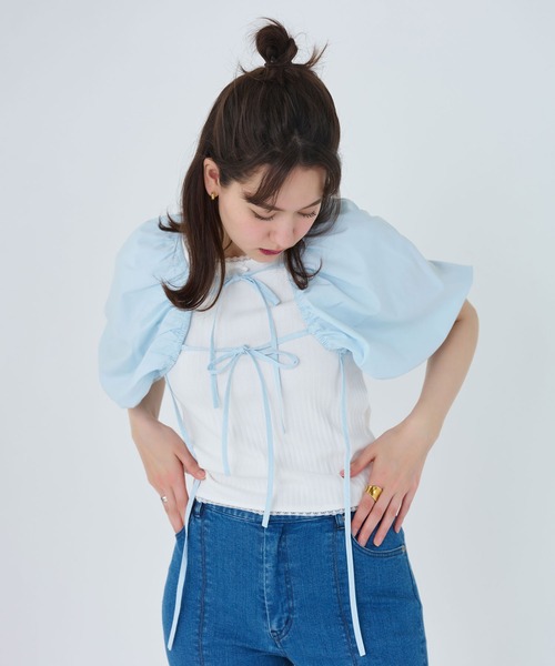 Tina ❤︎‬ 即日発送 TINA：JOJUN tシャツ ボーダー ヘンリーネック カットソー レディース