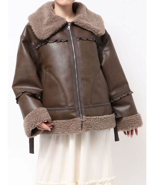 MERRY JENNY | クリームボアムートンブルゾン - Buyee, an Online