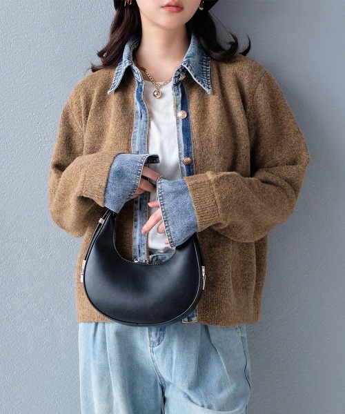 名作トリココムデギャルソン　異素材ドッキング　カーディガンジャケット 縮絨ニット 名作トリココムデギャルソン異素材ドッキングカーディガンジャケット縮