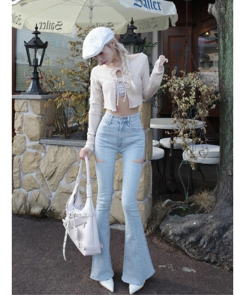 DARICH | ドロップビジューフレアデニムパンツ - Buyee, an Online