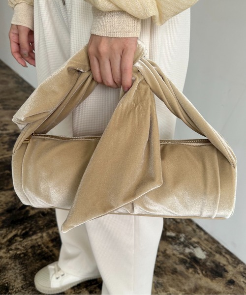 woven look single handle bag / ウーブンルックシングルハンドバッグ 