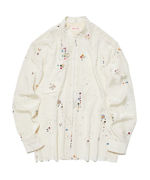 MASU | 【MASU/エムエーエスユー】ZIP-UP GALAXY SILK SHIRT - Buyee
