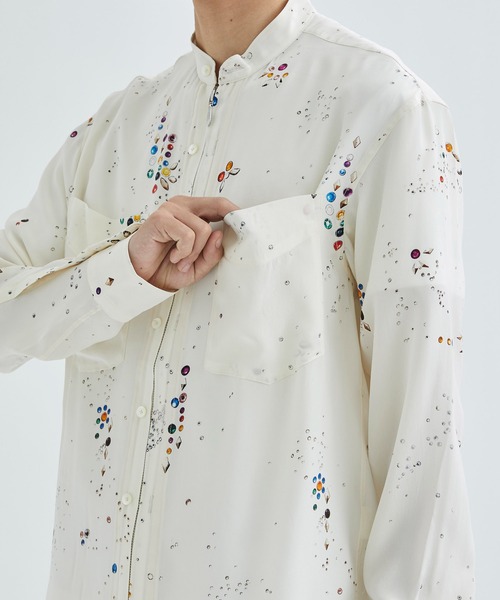 MASU | 【MASU/エムエーエスユー】ZIP-UP GALAXY SILK SHIRT - Buyee