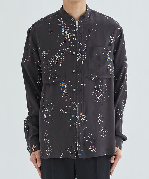 MASU | 【MASU/エムエーエスユー】ZIP-UP GALAXY SILK SHIRT - Buyee