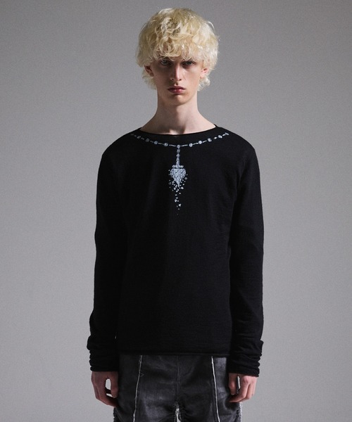 GRANCY | 【GRANCY】Print Design Sheer Knit / プリントデザイン